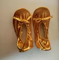 Мягкие золотые танцующие туфли, мягкая подошва, для выступлений, Индия