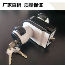 Office High Partition Single Glass Door Lock Black White Spherical Lock Glass Handle Lock