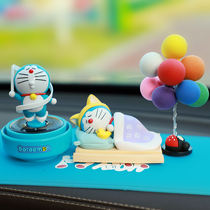 Creative Doraemon car ornaments Cute sleeping jingle cat cartoon car interior products Car decorations Car aromatherapy