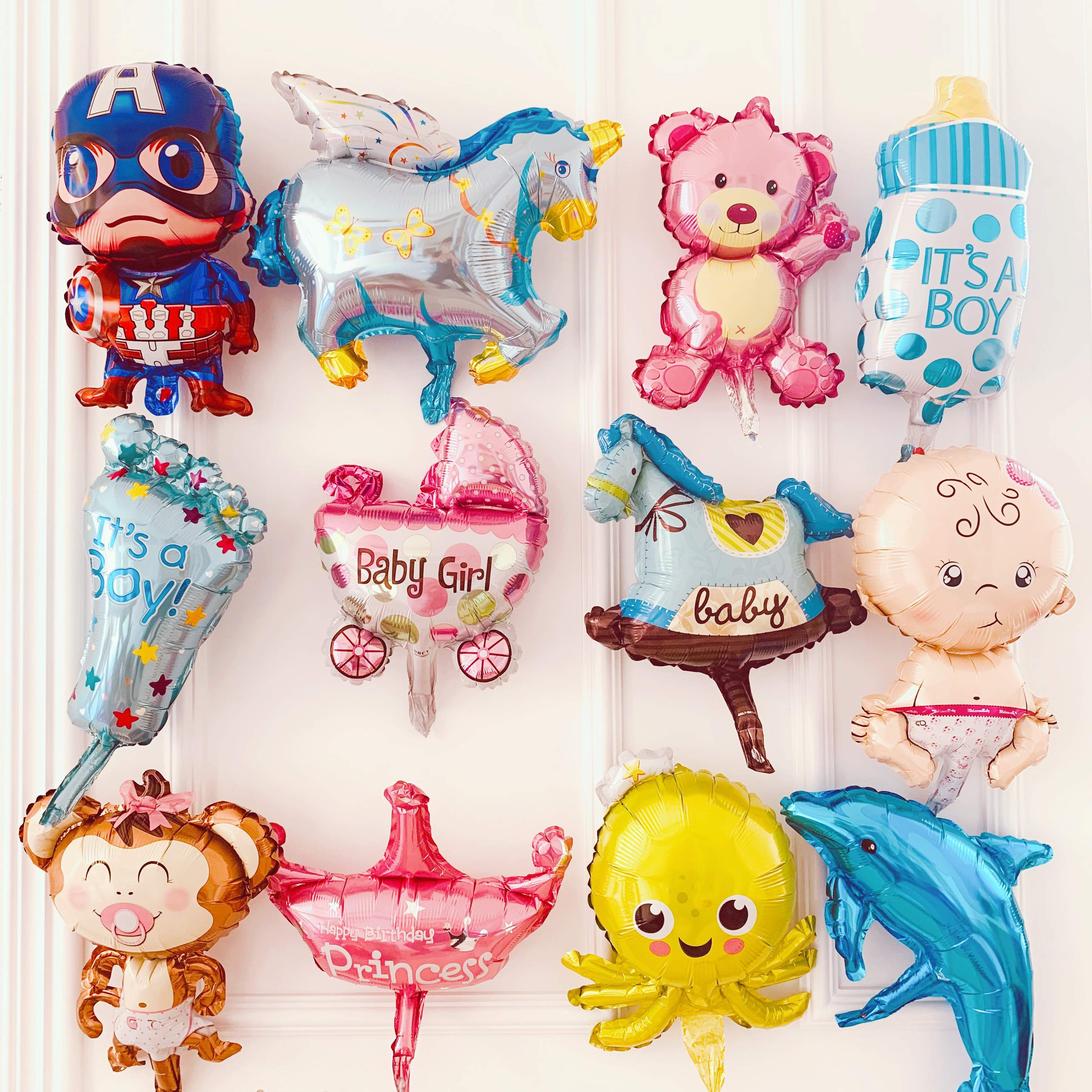 New mini cartoon shaped aluminum foil balloon Children's birthday wedding wedding decoration aluminum foil balloon