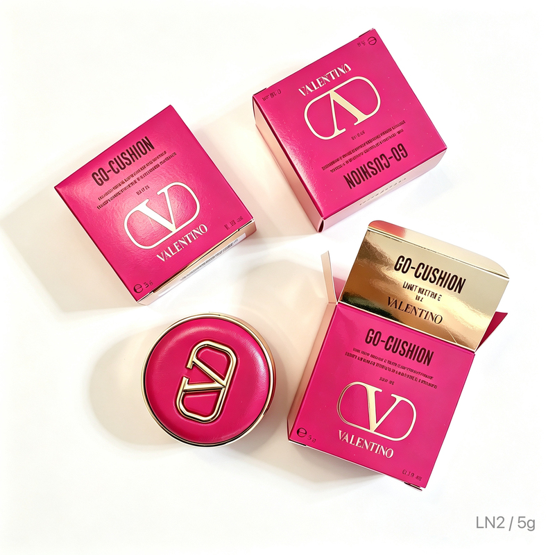 Valentino Big V Light and Shadow Long-Lasting Light Cushion Foundation Ln2 Red Cushion 5g Travel Size Lightweight Concealer in Stock