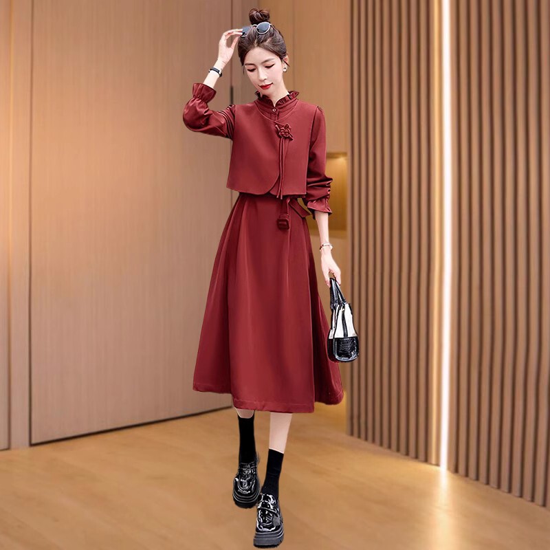 Light Luxury Mother-In-Law Wedding Banquet Dress, New Style for Women, Spring, Autumn, and Winter, Slimming and Elegant Wedding Dress Two-Piece Set Light Luxury Mother-In-Law Wedding Banquet Dress, New Style for Women, Spring, Autumn, and Winter, Slimming and Elegant Wedding Dress Two-Piece Set