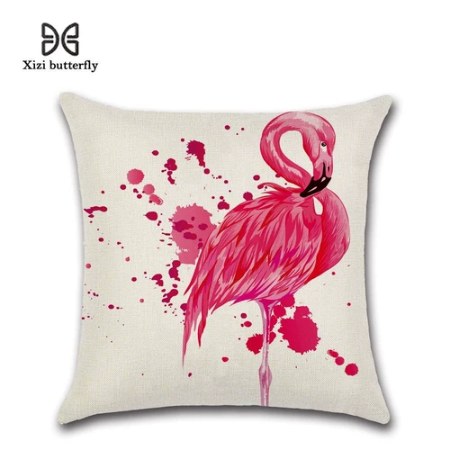 Фламинго на тематике тематическая подушка на подушке подушки