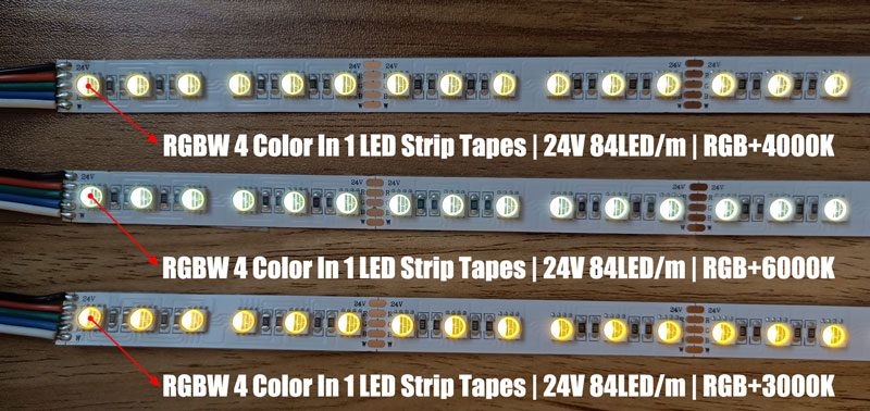 84 RGBW 4 Color In 1 LED Strip Tapes