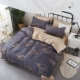 Tấm vải cotton bốn mảnh màu đỏ bao gồm chăn nam ba mảnh đơn 1,5m giường đôi