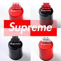High-end club KTV bar Creative leather mute dice cup dice set PU shaking cup screen cup color customization
