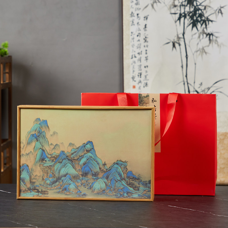 High-end Tea Box Big Red Robe Rock Tea 30 Strip Bubble Bag Half Catty Bamboo Box Packing Box Gift Box Empty Box Customize-Taobao