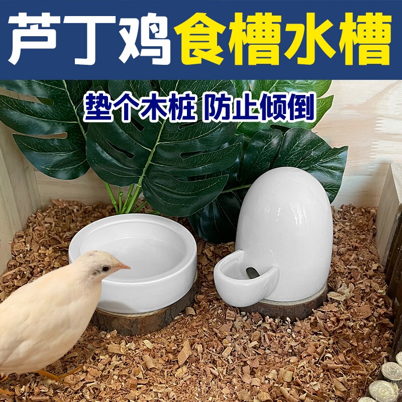 Luding Chicken Nest Feeding Trough Trough Trough feeding water Quail chick chakura hamster small darling drinking pot Pot Building Supplies