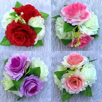 Wedding props flower clip wedding happy Pavilion flower clip wedding wedding background gauze veil decorative flower clip