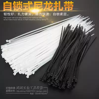 4 * 200mm fixed plastic nylon cable tie self-locking white strap harness cable tie