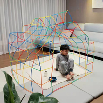 Baby Puzzle Force 4D Soft Straws Toy Magic Smart Stick Building Blocks Build Parquet Diy Children Fun Toys