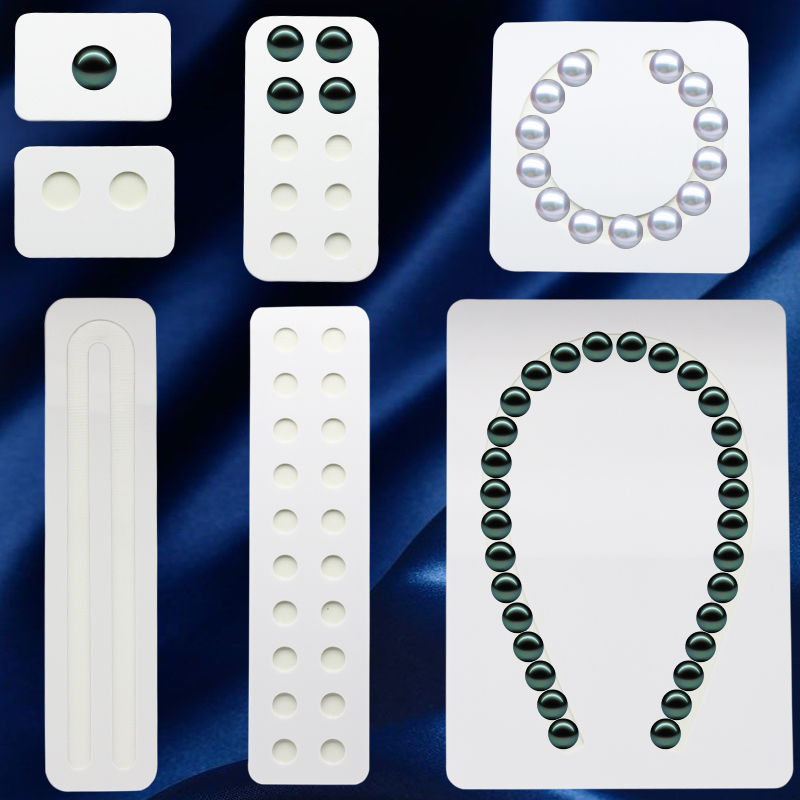 Pearl Layout Matching Adhesive Board Acrylic Display Piece Loose Pearl Earring Patch Necklace Bracelet Tape Paper with Holes