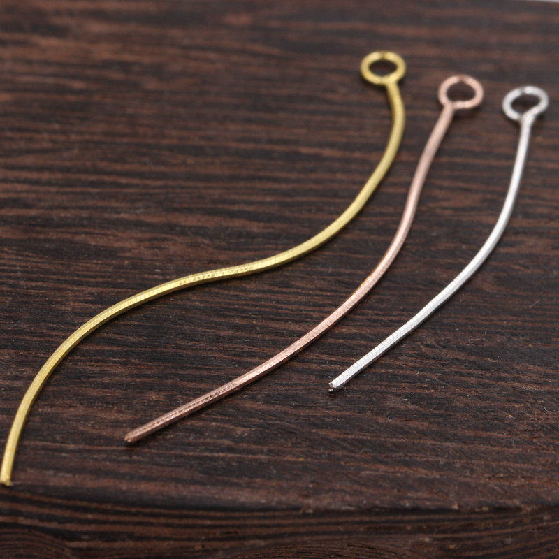 S925 Pure Silver Ear Necklace Accessories Diy Handmade Pearl Earrings Material Snake Bone Chain Long version Stream SuKorean version Temperament Woman