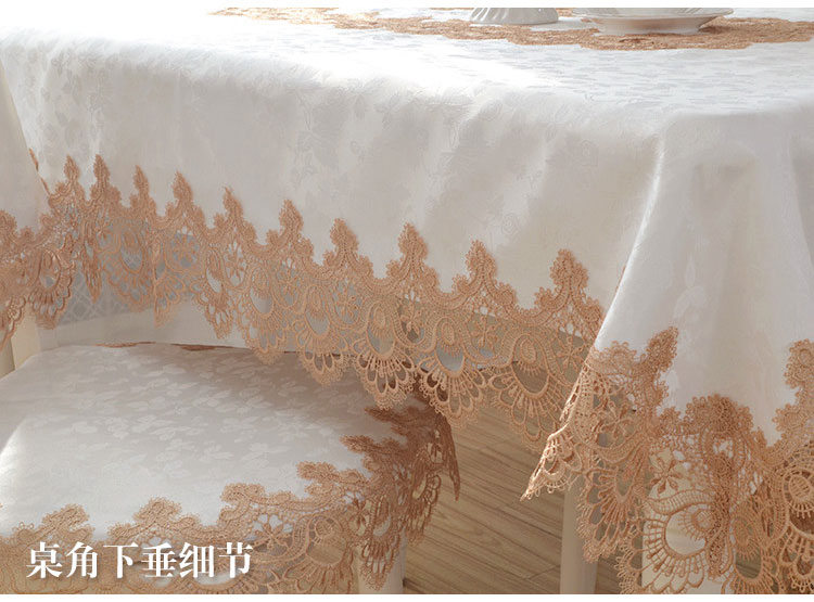 Khăn trải bàn châu Âu bọc đệm đặt hình chữ nhật vải vuông khăn trải bàn hộ gia đình ren trắng khăn trải bàn tròn khăn lót chén dĩa