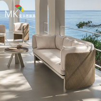 Nordic Outdoor Sofa Rattan Furniture Vines LIVING ROOM BALCONY FUJII CHAIR SOFA DOUBLE CREATIVE PATIO CASUAL SOFA