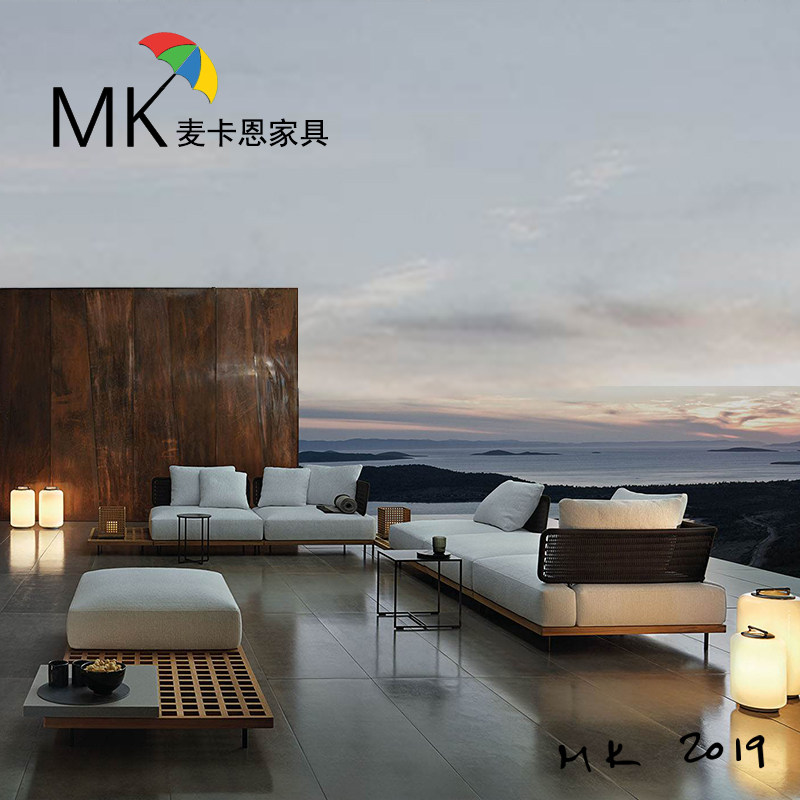 Nordic Outdoor TeakTek Furnished Furniture Outdoor Balcony Living Room Leisure Chair Wine Chair