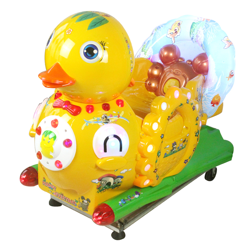 Rocking Car New 2023 Coin Children Commercial Home Electric Baby Rocking Machine Small Yellow Duck Swing Car Supermarket 