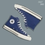 New Converse Navy Blue Trợ giúp cao thập niên 1970 Giày vải nam cổ điển 162055C giày sneaker trắng nam