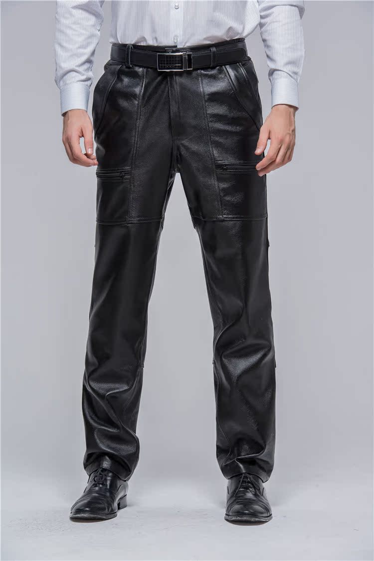 Pantalon cuir homme droit pour hiver - Ref 1491189 Image 27