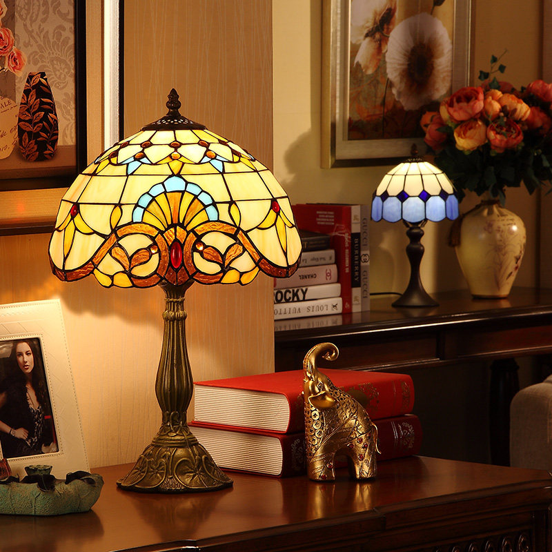 Lixuan Eurostyle Table Light Living Room Bookroom Baroque Retro Creative Adjustable Light Energy Saving LED Bedroom Nightstand Lamp