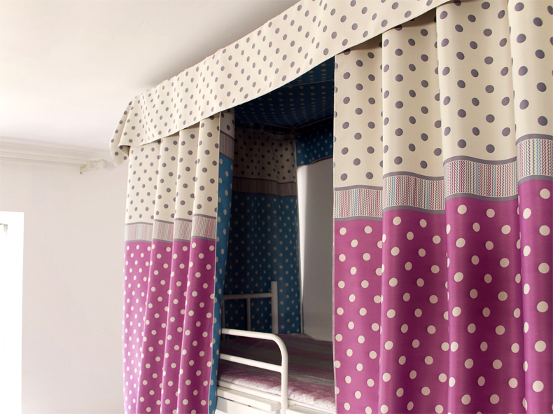 Tầng màn ngủ ký túc xá Mantle lan hai mặt in Matt rèm cửa màn phòng ngủ [gặp] - Bed Skirts & Valances rèm vải giường