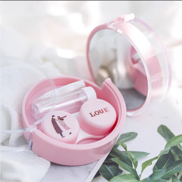 Contact lens beauty pupil box semi-automatic cleaner cute box eye removal tool storage box zy