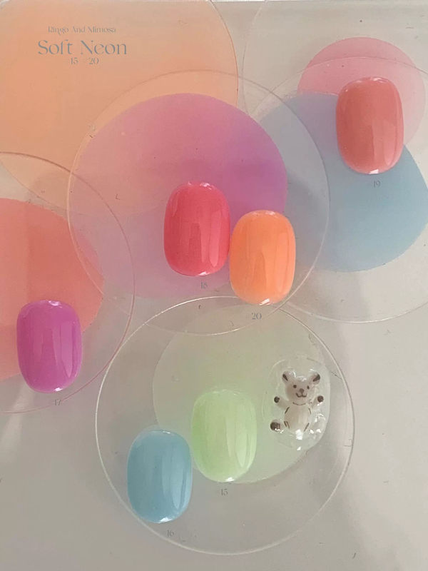 【Rm Maru Milk Glass Soft Neon】Soft and Fluorescent Korean Style Nail Polish Gel 1g