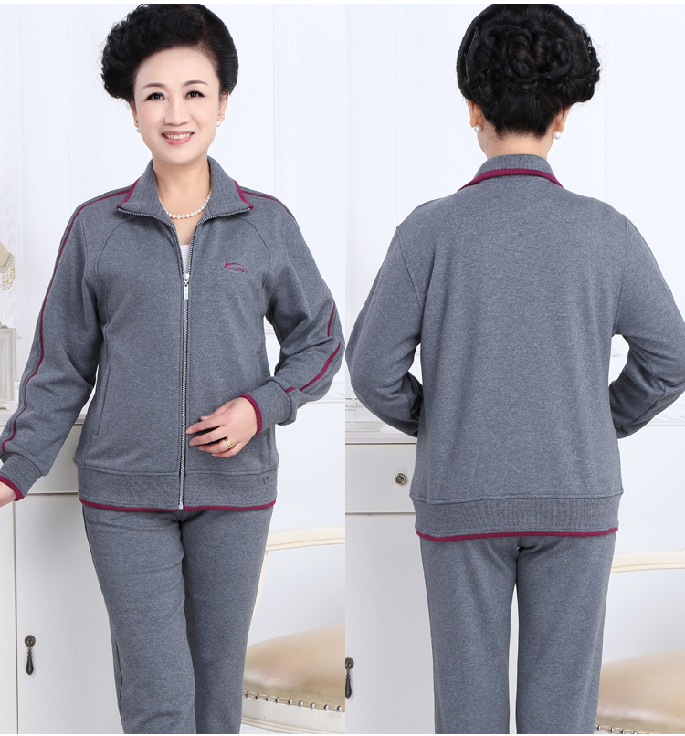 Mùa đông cộng với nhung dày của phụ nữ thể thao phù hợp với áo thể thao trung niên cardigan kích thước lớn lỏng lẻo mẹ mặc ấm mẫu áo thể thao nữ đẹp