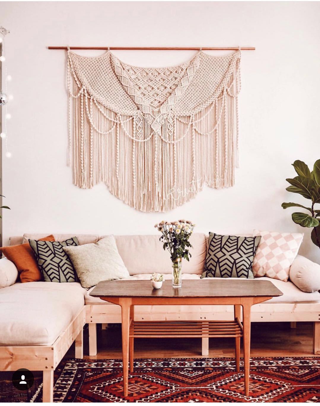 Vượt xa mong muốn. Bắc Âu ins gió boho dệt tấm thảm treo tường phòng ngủ trang trí tường phòng khách thảm treo tường decor
