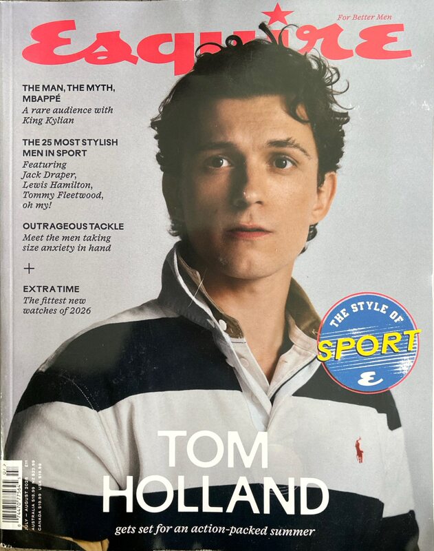 In Stock: Esquire July 2026 Issue, British Version of the Gentleman Fashion Trend Magazine, Featuring Tom Holland on the Cover In Stock: Esquire July 2026 Issue, British Version of the Gentleman Fashion Trend Magazine, Featuring Tom Holland on the Cover