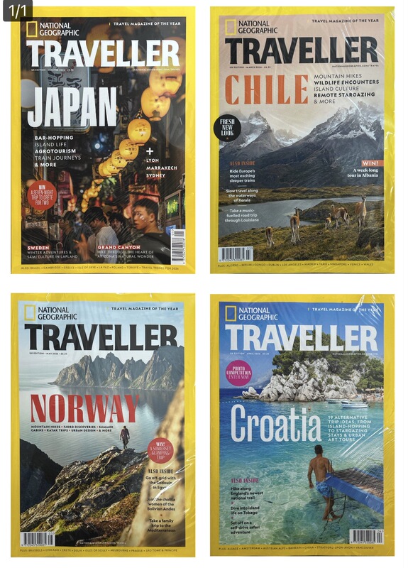 In Stock: Ng Traveler 2026, Pack of 4 Issues, British Edition of the National Geographic Traveler Magazine In Stock: Ng Traveler 2026, Pack of 4 Issues, British Edition of the National Geographic Traveler Magazine