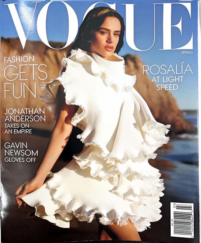 In Stock Vogue Spring 2026 Edition American Version Fashion and Beauty Women's Magazine Cover Featuring Rosalía