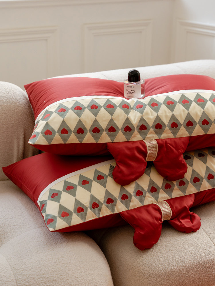 PRINCESS RED WEDDING CELEBRATION FOUR-PIECE SET OF 100 LONG-STAPLE COTTON PURE COTTON HAPPY BEDDING 1.8 DOWRY COTTON WEDDING