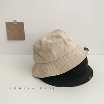 Concave Styling Bi preparation hat ~ day series spring autumn basin hat children original Cebu cotton male and female baby hat fisherman hat tide