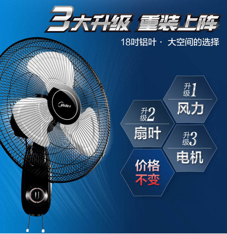 Quạt treo tường đẹp treo tường quạt điện treo tường nhà hàng treo quạt công nghiệp lắc đầu quạt 18 gió - Quạt điện quạt làm mát sunhouse