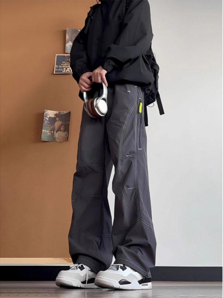 Spring and Autumn Mountain Series Outdoor Hardshell Loose Fit Women's Tactical Pants American Style Casual Waterproof Hiking and Mountaineering Pants Cool and Trendy