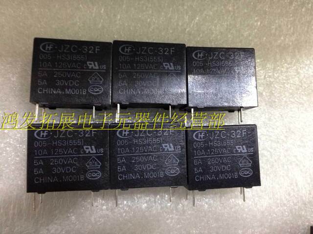Hongfa Relay Jzc-43F-005-Hs Hf46F005-Hs1 5A250Vac 5A4 Pins in Stock