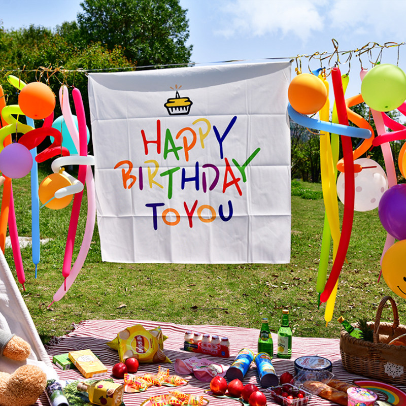 ins wind birthday placement pint han seaside party minimalist lawn outdoor party dress up the balloon package meritocratic