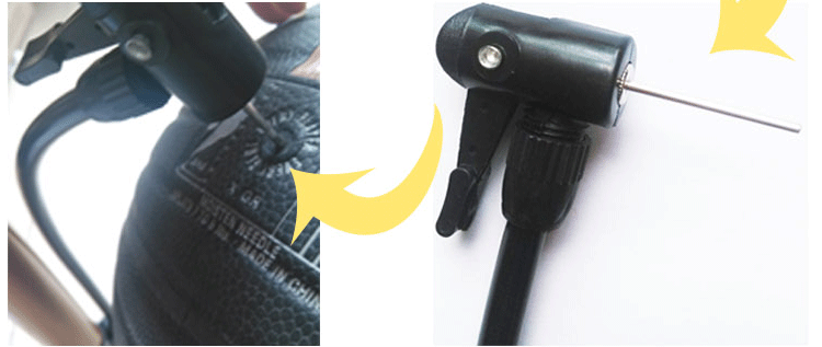 Bóng kim bơm bóng rổ kim bơm hơi phổ chân bóng màu xanh bóng rổ bơm gas kim giảm phát kim 3 Túi quả bóng rổ tiêu chuẩn	