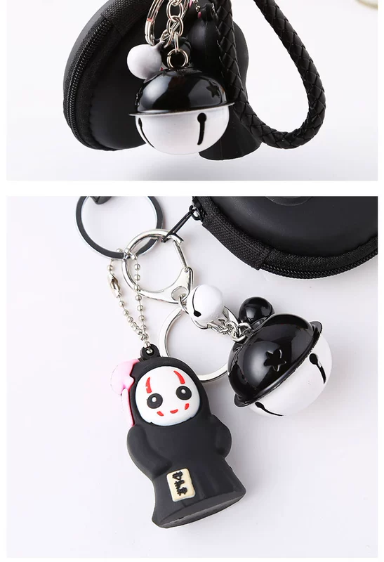 Spirited Away No Face Male Bell Trang trí Coin Purse Đa chức năng Girl Key Bag Coin Bag Lễ sinh nhật tinh tế ví cầm tay nữ gucci