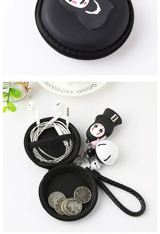 Spirited Away No Face Male Bell Trang trí Coin Purse Đa chức năng Girl Key Bag Coin Bag Lễ sinh nhật tinh tế ví cầm tay nữ gucci