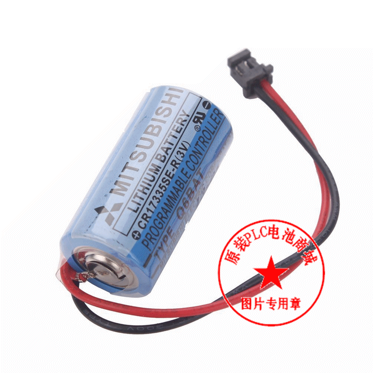 Оригинал mitsubishi Q серия PLC аккумулятор Q6BATCR17335SE-R/3V с пробкой Mitsubishi 