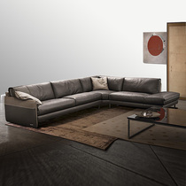 Van Da Light Lavish Real Leather Sofa Head Layer Cow Leather Small Family Style Living Room Nordic Brief Modern Trio Leather Sofa