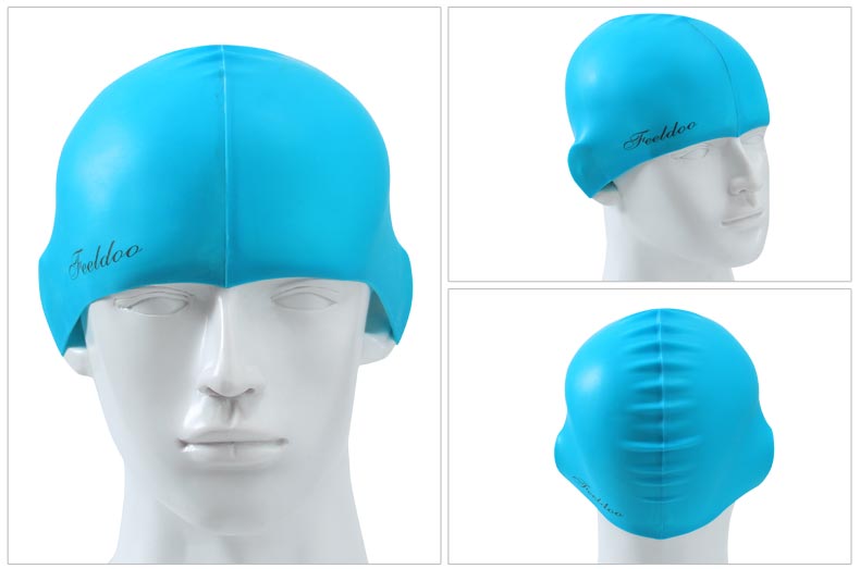 Mũ bơi cá mập châu Âu Đàn ông và phụ nữ Đồng bằng bơi silicone thoải mái không đầu rắn màu thời trang Mũ bơi chuyên nghiệp 	mũ bơi ko ướt tóc	