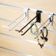 ແຜ່ນສີດໍາ groove double line hook pit plate double hook white universal plate hook supermarket shelf food hook price tag