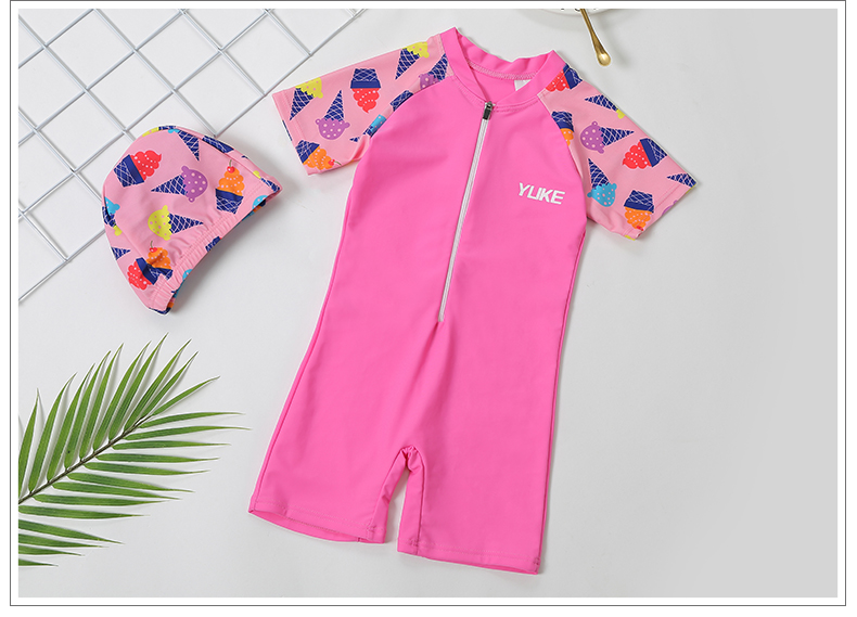 Đồ bơi trẻ em Cô gái Xiêm Boxer Đồ bơi Big Boy Bé trai Đồ bơi Cô gái tay áo ngắn Đồ bơi - Bộ đồ bơi của Kid bikini bé gái