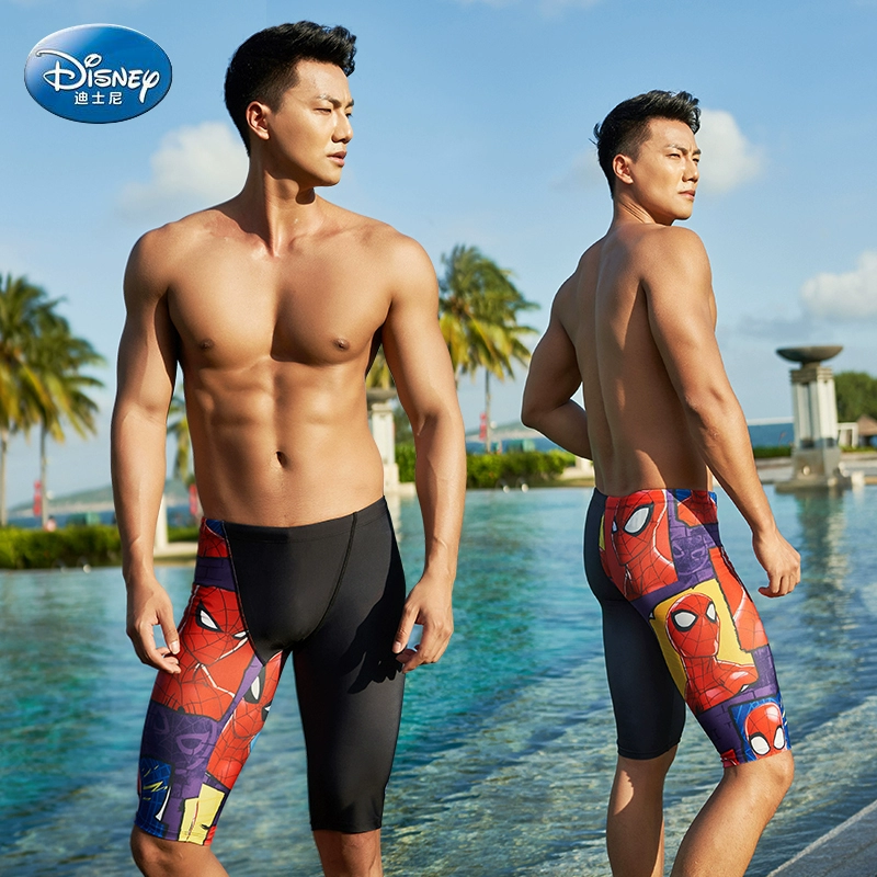 Quần bơi Disney quần boxer nam năm điểm thời trang đồ bơi nhanh khô chống lúng túng giữa chiều dài quần bơi mùa xuân nóng - Nam bơi đầm