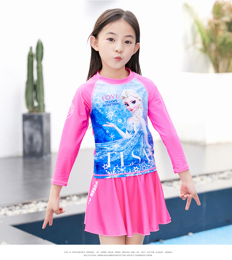 Đồ bơi trẻ em Disney nữ phụ nữ bé gái váy chia nhỏ đồ bơi bé trai lớn công chúa đồ bơi - Bộ đồ bơi của Kid bộ đồ bơi trẻ em