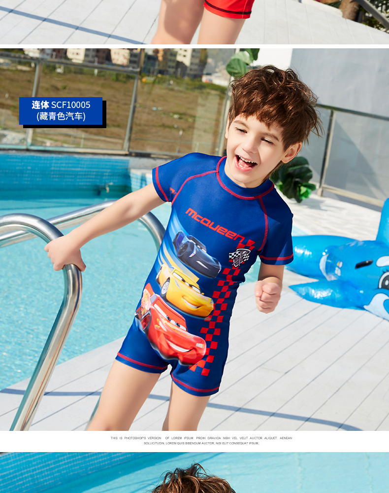 Disney Children Swimsuit Boys Xiêm chia kem chống nắng áo tắm Big Boy bé Cartoon Spider-Man áo tắm đồ bơi cho be gái 8 tuổi