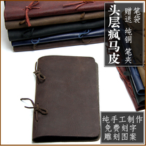 TN traveler notebook leather notepad tn loose-leaf account retro handmade DIY cowhide hand book leather